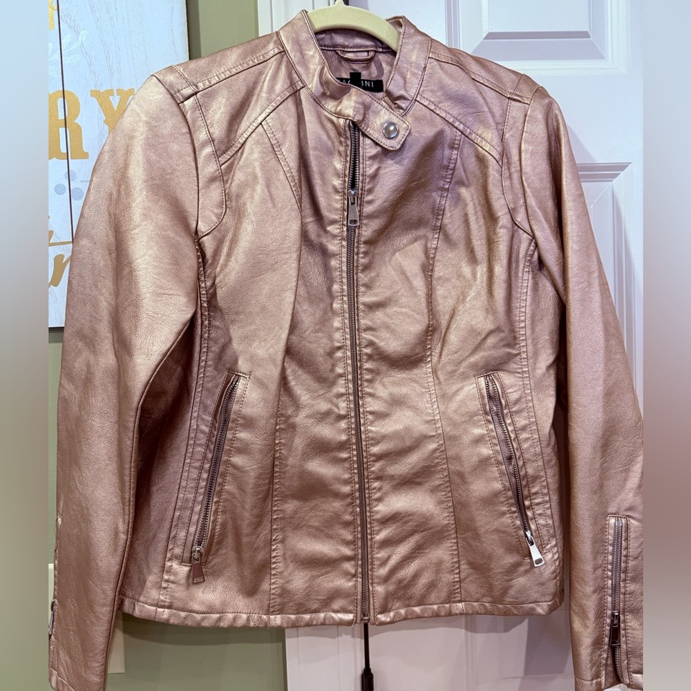 Baccini Rose Gold Metallic Jacket